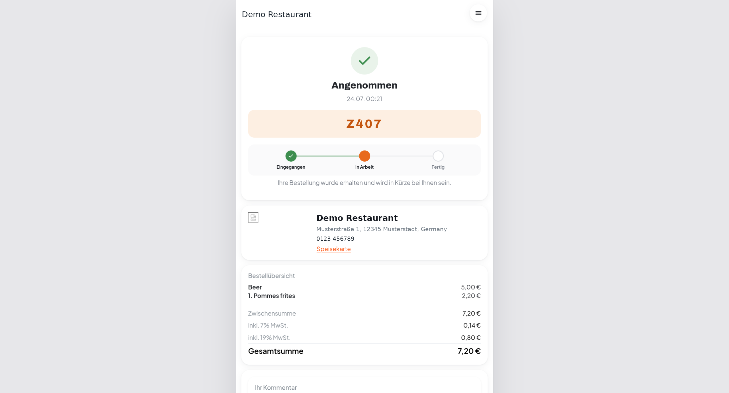 Tax Classes TastyIgniter extension screenshot